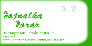 hajnalka morar business card
